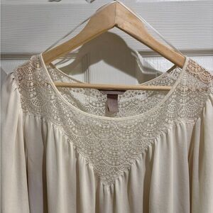 H&M Cream Lace Blouse